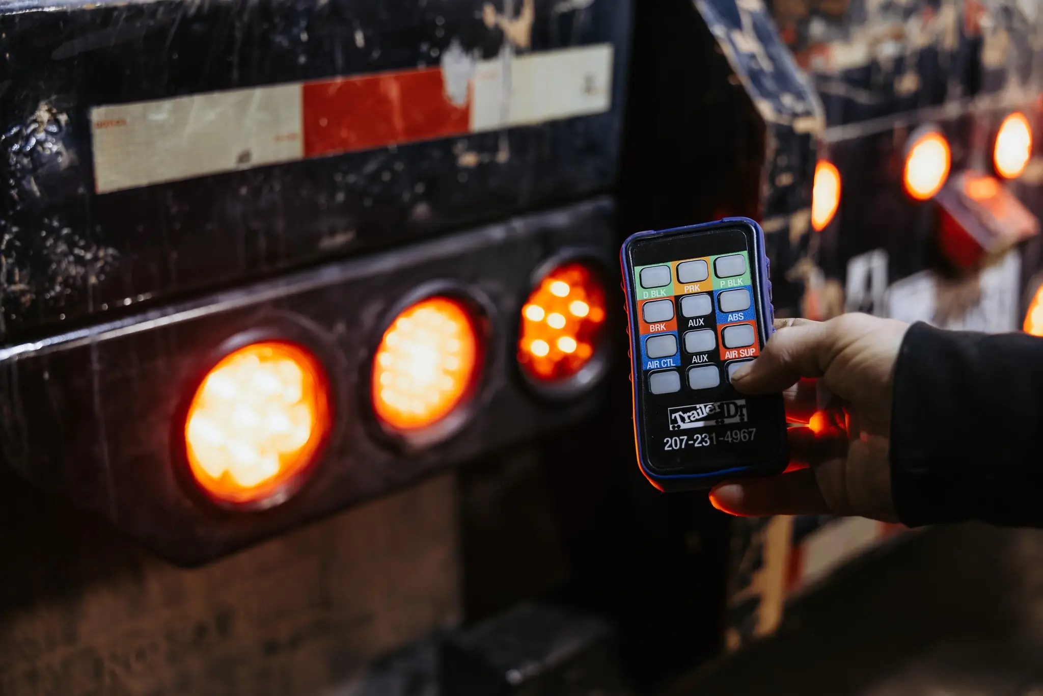 Trailer Dr. optional rechargeable remote with integrated work light